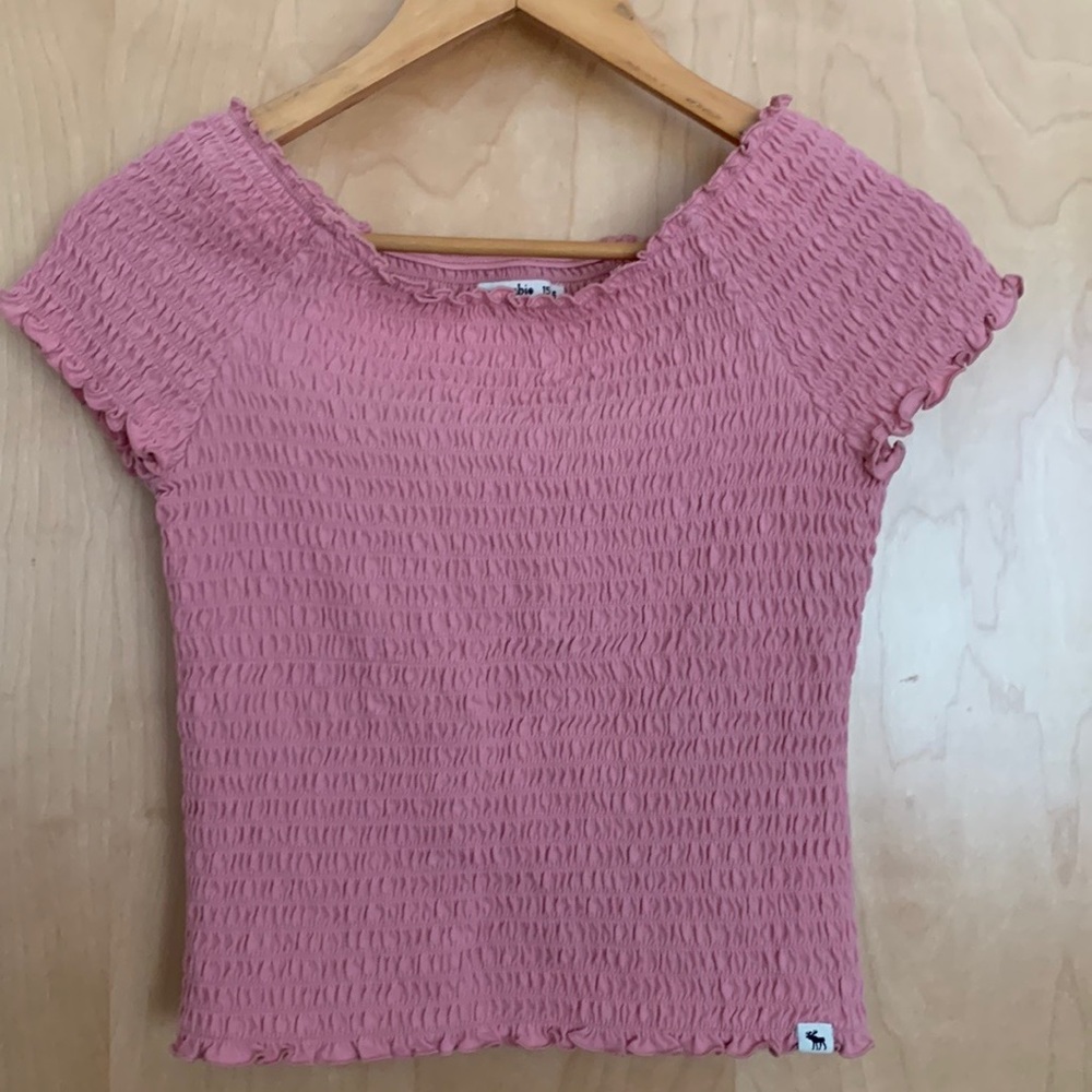 Abercrombie Kids Dusty Rose ruched top